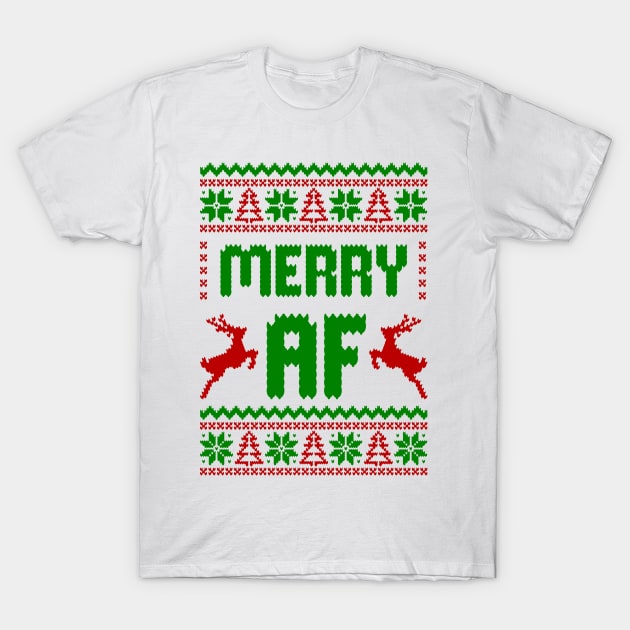 merry af ugly sweater T-Shirt by Hobbybox